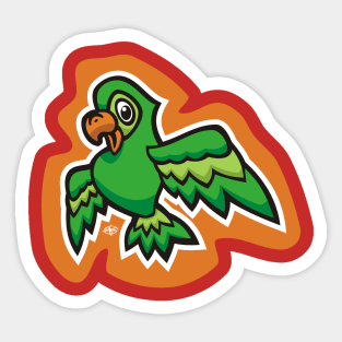 Little Green Parrot Sticker